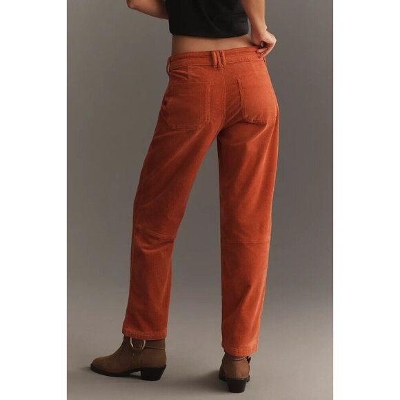Pilcro Anthropologie NWT The Wanderer Relaxed-Leg Corduroy Pants in‎ Red - Picture 3 of 10